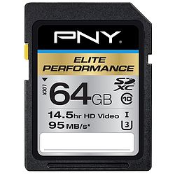 PNY ض Elite Performance 600x 64GB SD洢 U3