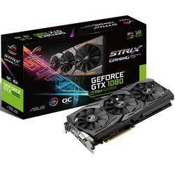 ˶ASUSROG-STRIX-GTX1080-O8G-11GBPS 1695-1860MHz 8G/11GHz GDDR5X PC4799Ԫ