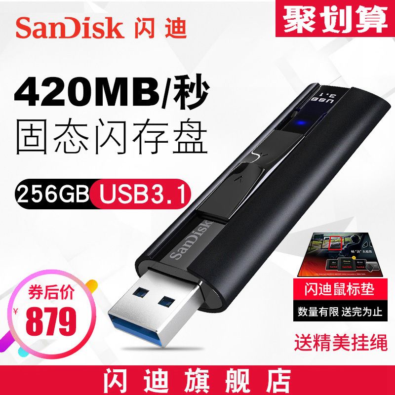 SanDisk  𳬼 CZ880 256GB USB 3.1 ̬ ʣȯ