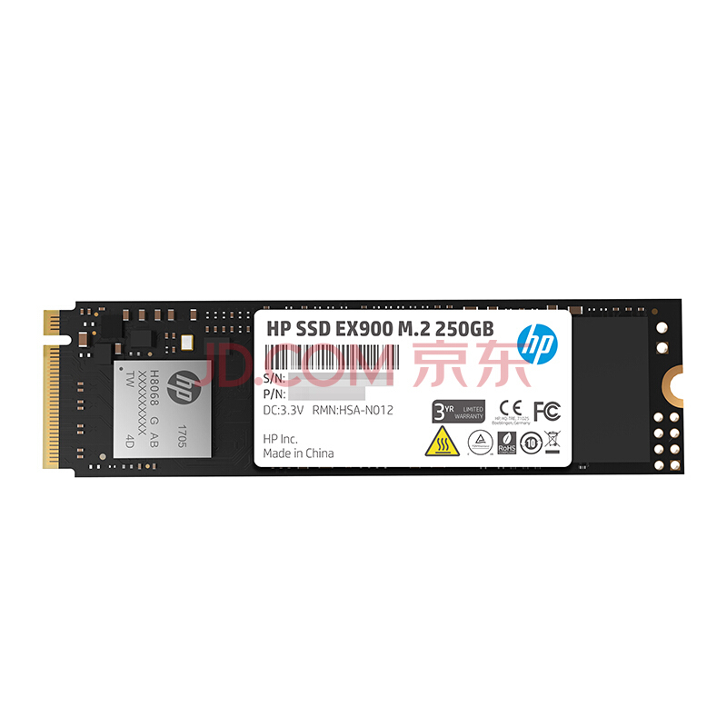 220㣡HP  EX900 M.2 NVMe ̬Ӳ 250GB 399Ԫ