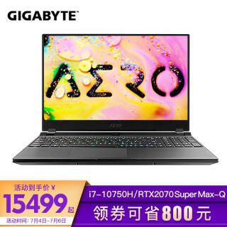 GIGABYTE  AERO15 15.6ӢϷi7-10750H16GB512GBRTX2070s Max-Q15499Ԫ