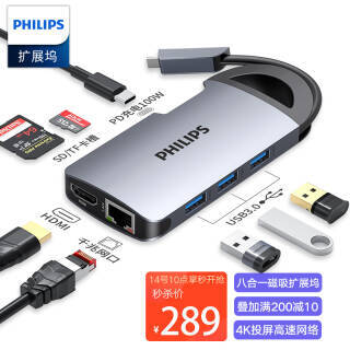 PHILIPS  Type-Cչ루PDǧڡHDMIUSB3.0TF/SD279Ԫ