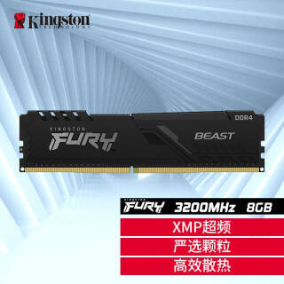 Kingston ʿ FURY BeastҰϵ DDR4 3200MHz ̨ʽڴ 8GB