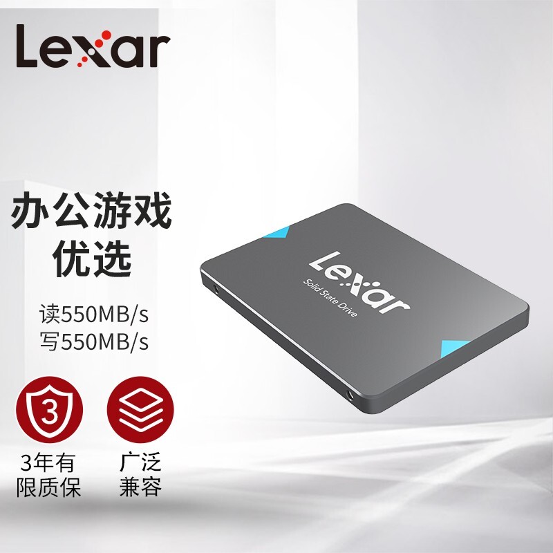 Lexar ׿ɳ NQ100ϵ 960GB 2.5Ӣ SATA3.0ӿ SSD̬Ӳ 칫Ϸ579Ԫ