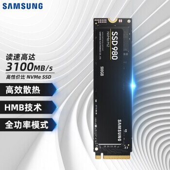 SAMSUNG  500GB SSD̬Ӳ M.2ӿNVMeЭ 980MZ-V8V500BW