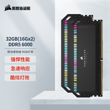 ̺ 32GB16G2װ DDR5 6000 ̨ʽڴ ͳ߲ RGB 2099Ԫ