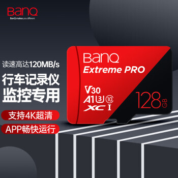 BanQ 128GB TFMicroSD洢 U3 C10 A1 4K V30ǿ 100MB/48.8Ԫ