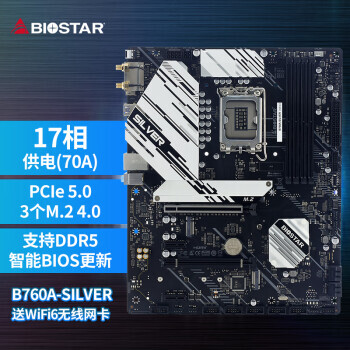 BIOSTAR ӳ̩ B760A-SILVER ATX1299Ԫ